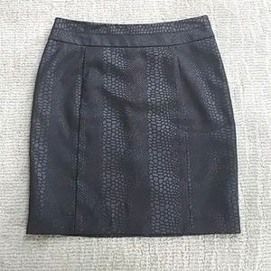 Cynthia Rowley Snakeskin Print Miniskirt